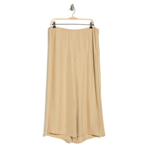 NWT Vince Drapey Satin Culotte in Maize Lightweight Super Wide Crop Pants XL - Picture 3 of 7